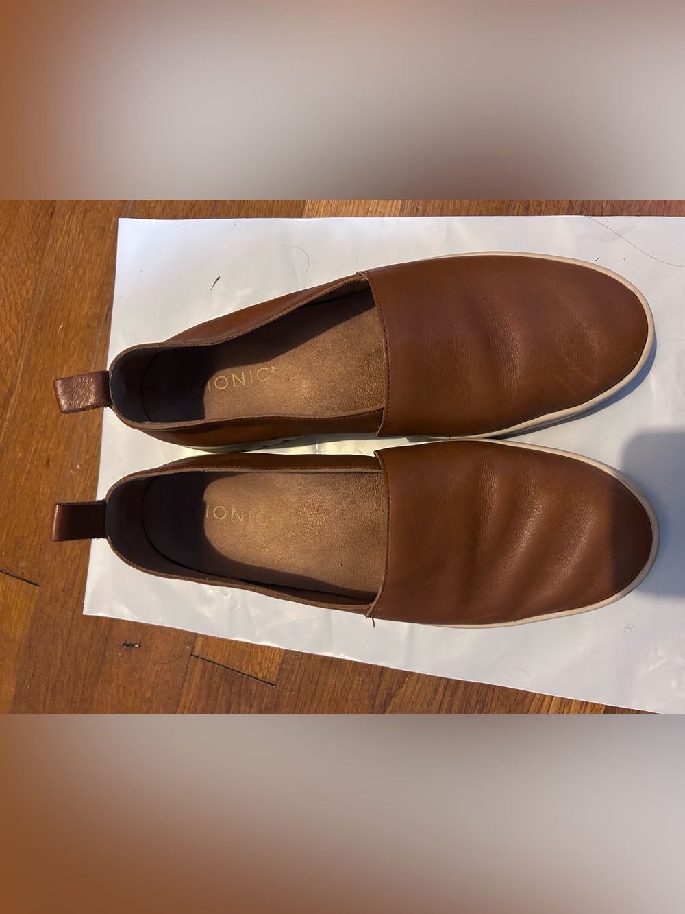 Vionic Women's Slip-On Loafers in Cognac Brown